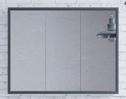 Зеркало-шкаф Corozo Айрон 90 черный/белый 