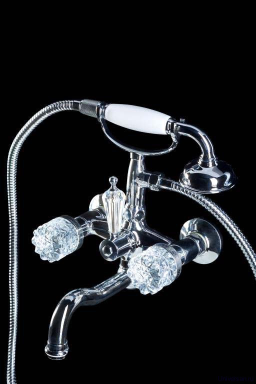Смеситель Boheme Crystal 273-CRST для ванны с душем 