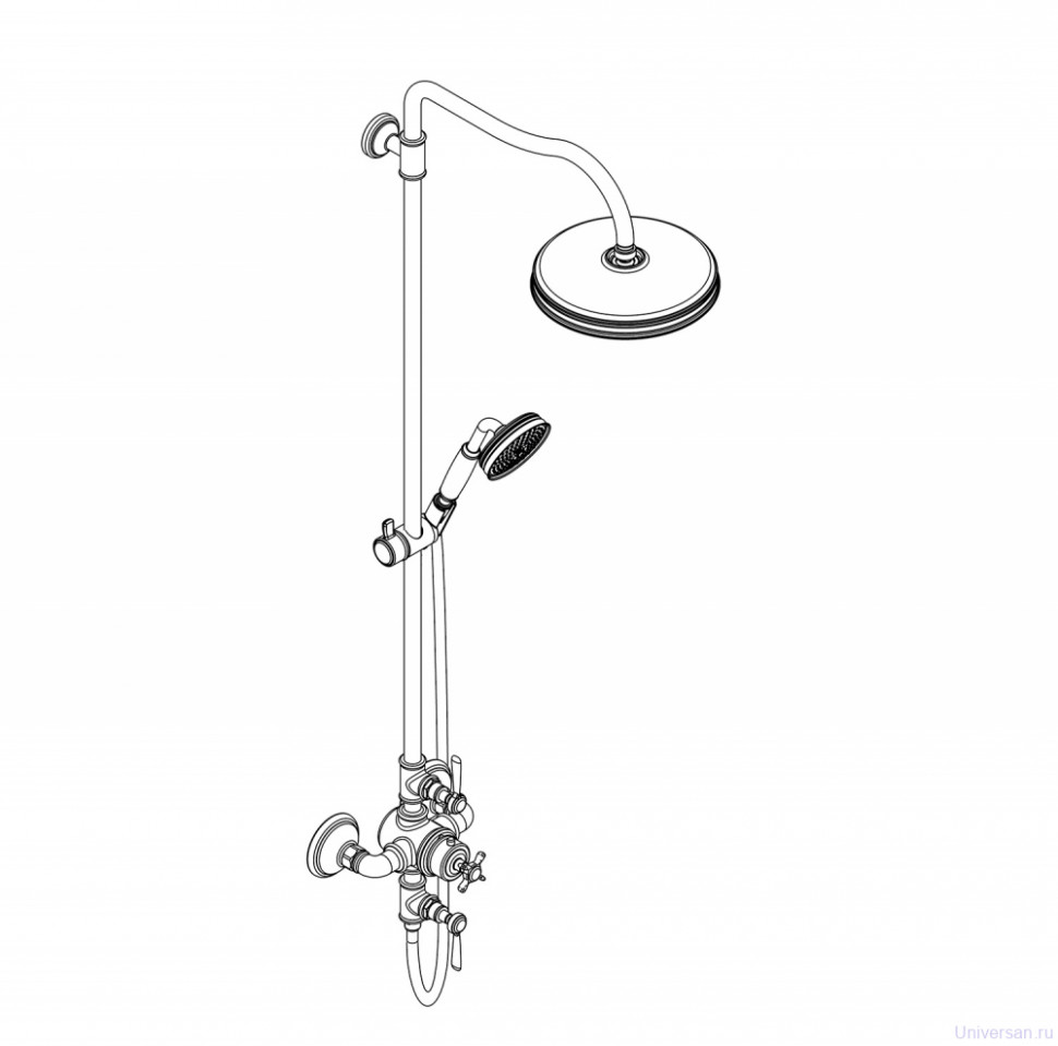 Душевая система Axor Montreux Showerpipe 16572000 с термостатом 