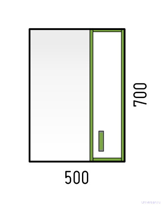 Зеркало-шкаф Corozo Спектр 50 белый/серый 