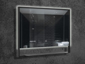 Зеркало прямоугольное 80x60 с полочкой Armadi Art Vallessi 551 антрацит