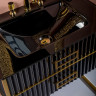 Тумба с раковиной Armadi Art Monaco 80 черная, золото 