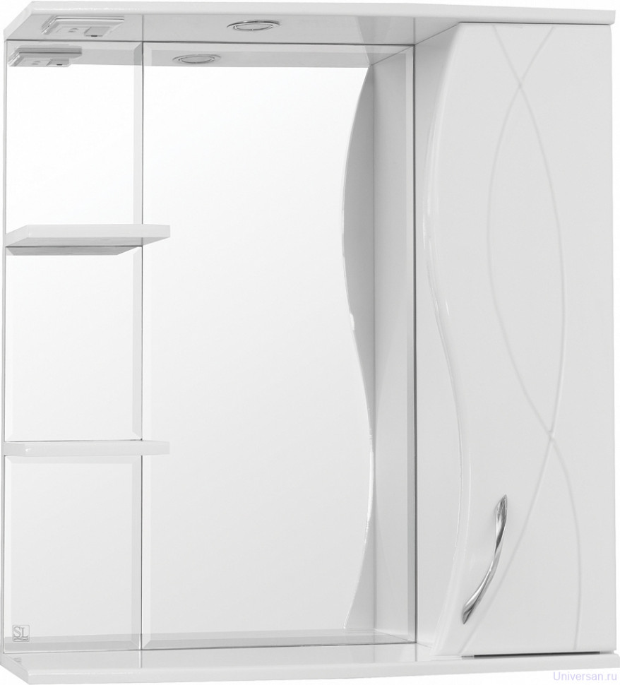 Зеркало-шкаф Style Line Амелия 75/С белый 