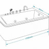 Акриловая ванна Grossman GR-17095-1L 170x95 с гидромассажем, левая 