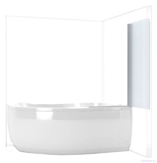 Шторка на ванну Aquanet AQ6 Cariba узорчатое стекло R 