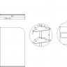 Шторка на ванну Cezares ECO-O-V-12-120/140-C-Cr стекло прозрачное 