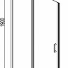 Душевая дверь в нишу Aquanet Cinetic AE12-N-120H190U-CT 