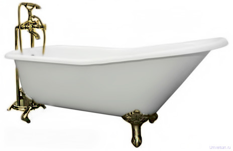 Чугунная ванна Timo Schale Antique 170x75 бронза 