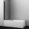 Штора для ванной WasserKRAFT Berkel 48P01-80 BLACK стекло, одностворчатая, черный 