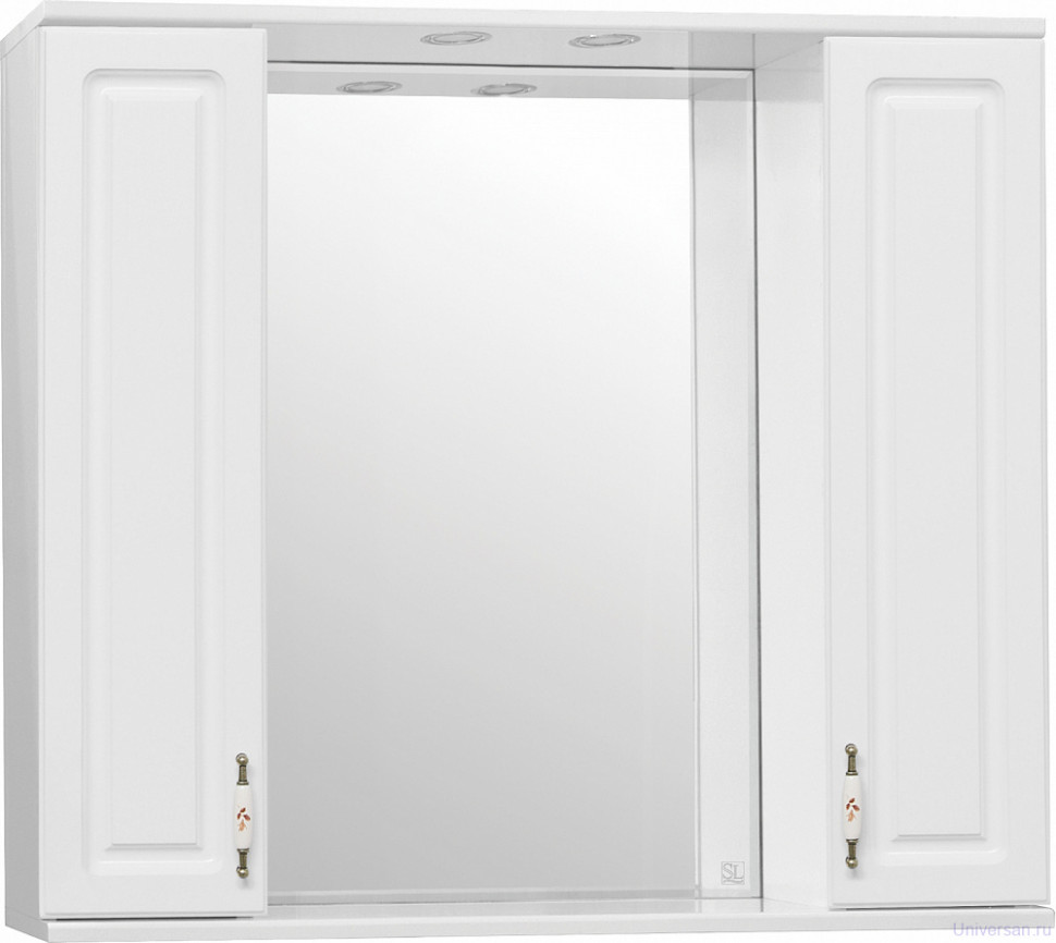Зеркало-шкаф Style Line Олеандр-2 90/С Люкс, белый 