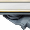 Душевой лоток Pestan Confluo Premium White Glass Gold Line 650 белое стекло/позолоченная сталь 