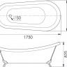 Акриловая ванна Gemy G9030 D фурнитура бронза 
