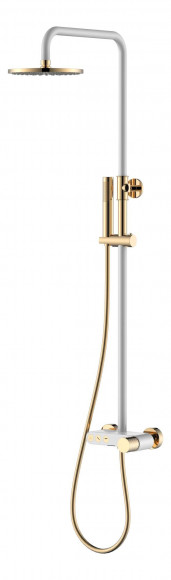 Стойка для душа Boheme STICK WHITE 128-WG DIAMOND Gold 