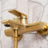 Смеситель WasserKRAFT Aisch 5501 для ванны с душем, золото матовое 