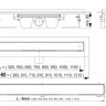Душевой лоток AlcaPlast APZ107-Floor 750 с решеткой и опорами 