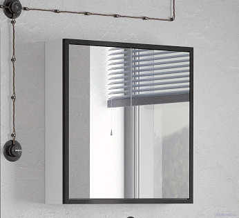 Зеркало-шкаф Corozo Айрон 60 черный/белый 