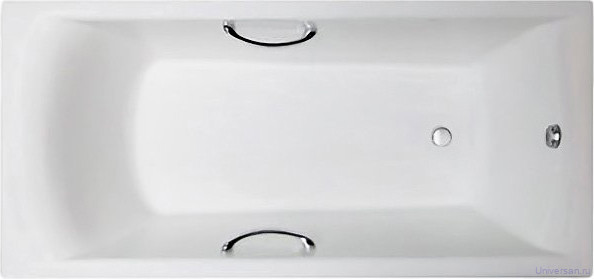 Чугунная ванна Castalia Prime 170x75x48 с ручками 