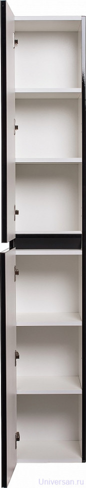 Шкаф-пенал Style Line Даймонд Люкс Plus подвесной, черный 