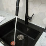 Смеситель для кухонной мойки Gappo G4398-46 с выдвижной лейкой, черный 