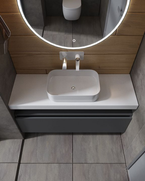 Ящик под столешницу 120 см АНТРАЦИТ глянец Armadi Art Vallessi UNO-S 897-120-A glossy 