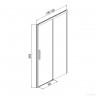 Душевая дверь Aquanet Pleasure AE60-N-120H200U-BT 120 см прозрачное стекло 
