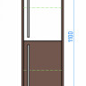 Шкаф-пенал Style Line Экзотик 36 подвесной, белая, экзотик 