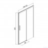 Душевая дверь Aquanet Pleasure AE60-N-140H200U-BT 140 см прозрачное стекло 