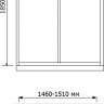 Душевая дверь в нишу RGW Classic CL-12 (1460-1510)x1850 стекло чистое 