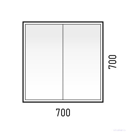 Зеркало-шкаф Corozo Айрон 70 серый/арт 