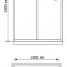 Душевая дверь в нишу RGW Classic CL-12 (1460-1510)x1850 стекло шиншилла 
