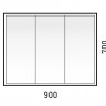 Зеркало-шкаф Corozo Айрон 90 серый/арт 