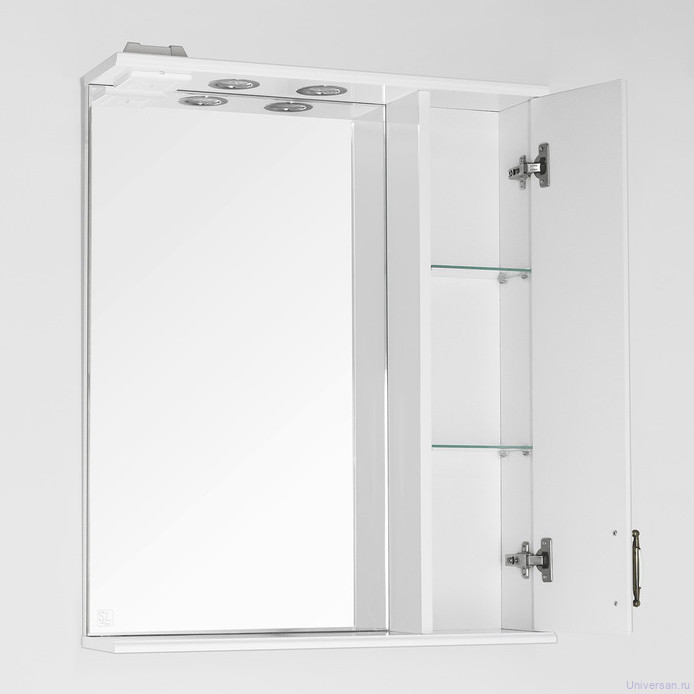 Зеркало-шкаф Style Line Олеандр-2 65/С Люкс, белый 