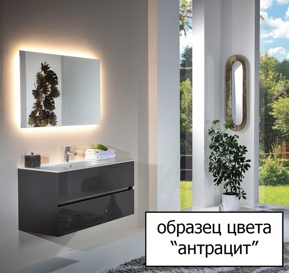 Зеркало-шкаф Armadi Art Valessi 100 антрацит 