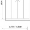 Душевая дверь в нишу RGW Classic CL-10 (1360-1410)x1850 стекло чистое 