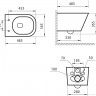 Унитаз подвесной Art&Max Ovale AM011CHR безободковый с микролифтом 