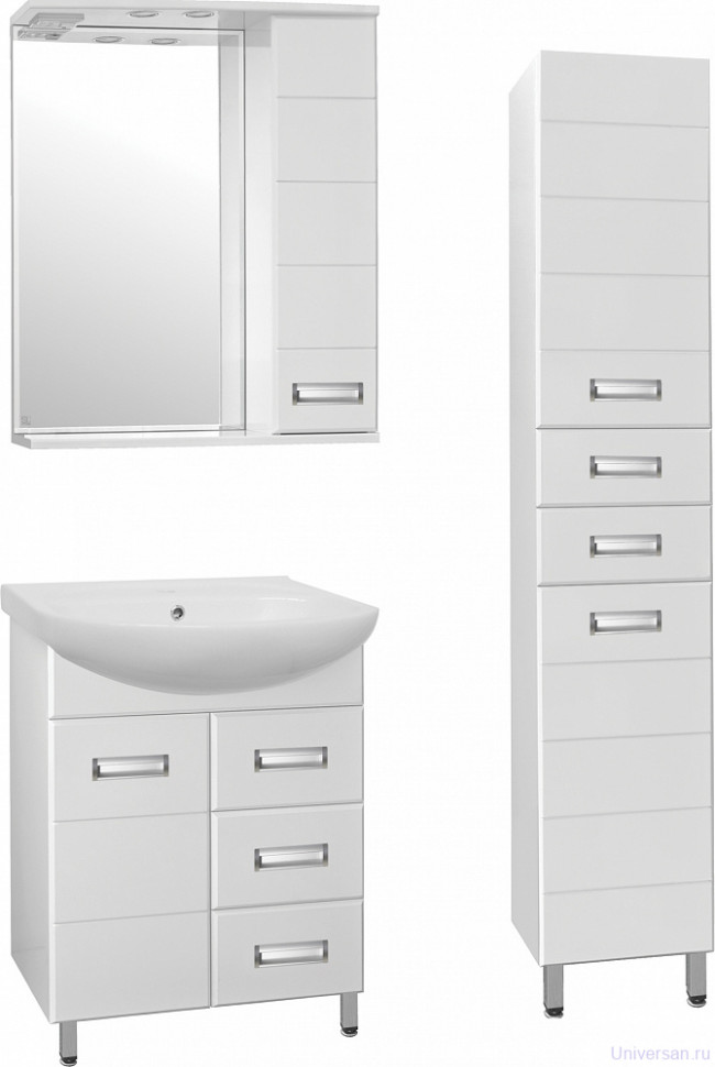 Зеркало-шкаф Style Line Ирис 65/С белый 
