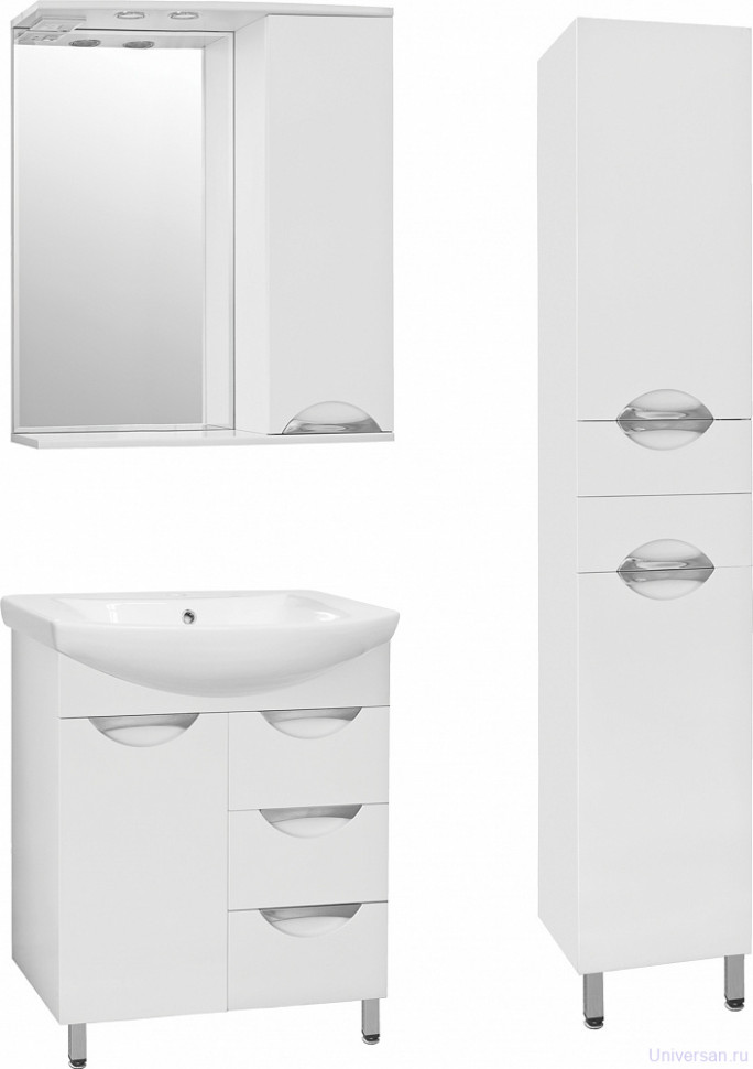 Зеркало-шкаф Style Line Жасмин 70/С белый 
