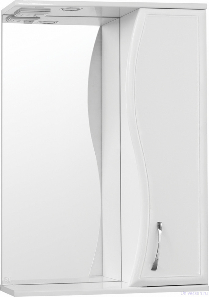 Зеркало-шкаф Style Line Эко Волна Панда Волна 55/С белый 