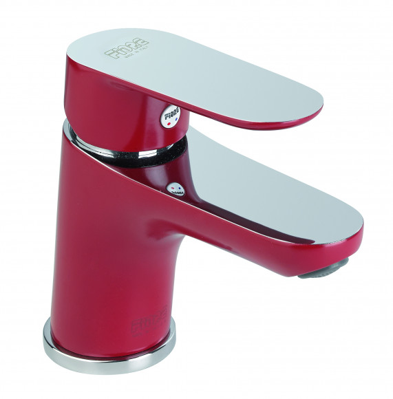 Смеситель для раковины Fiore KEVON CHIC 81RX8120, хром/красный Смеситель для раковины Fiore KEVON CHIC 81RX8120, хром/красный