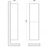 Шкаф-пенал Art&Max Family-1500-2A-SO-CV Cemento Veneto, с двумя дверцами 