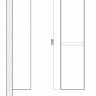 Шкаф-пенал Art&Max Family-1500-2A-SO-PB Pino Bianco, с двумя дверцами 