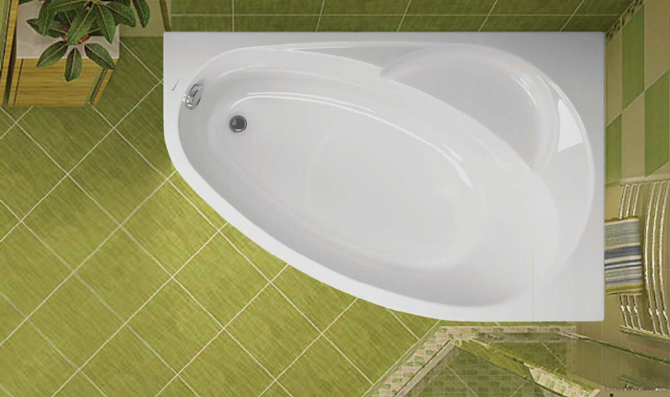 Акриловая ванна Vagnerplast Flora 150x100 R ультра-белая 