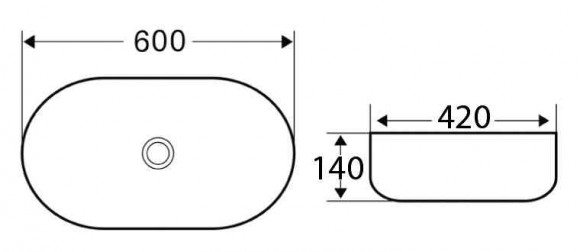 Накладная раковина BelBagno BB1084 