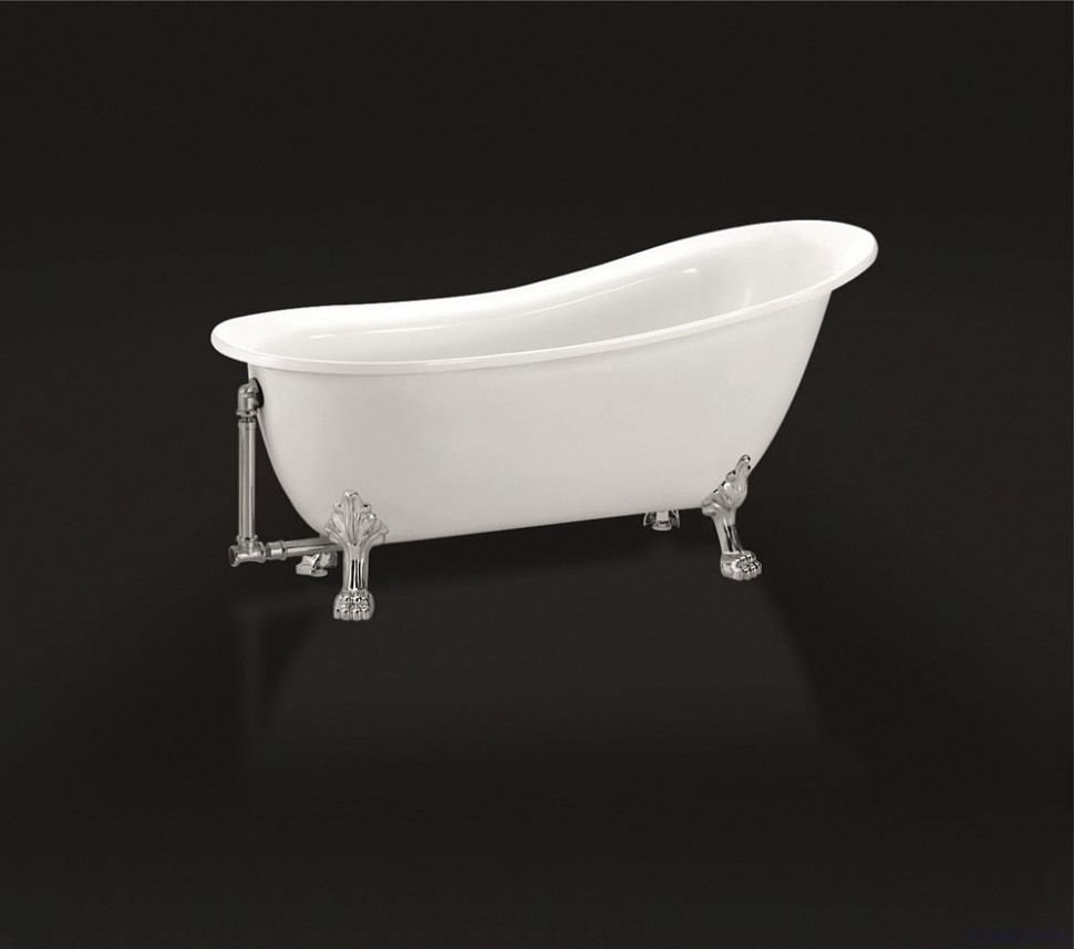 Акриловая ванна BelBagno BB06-1700-CRM ножки хром 