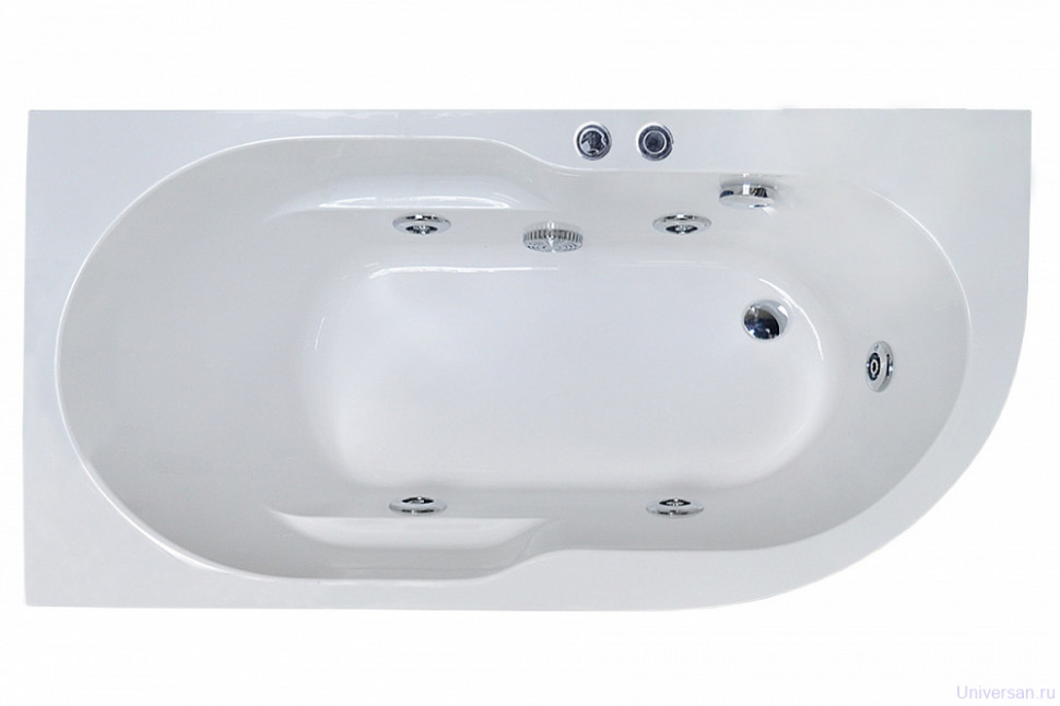 Акриловая ванна Royal Bath AZUR STANDART 140x80x60L с гидромассажем 