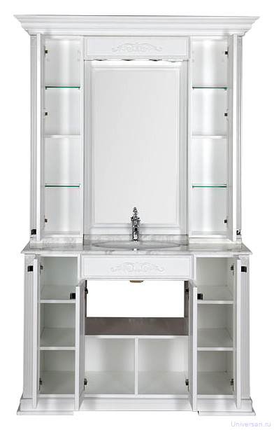 Зеркало-шкаф Aquanet Кастильо 120 белый 