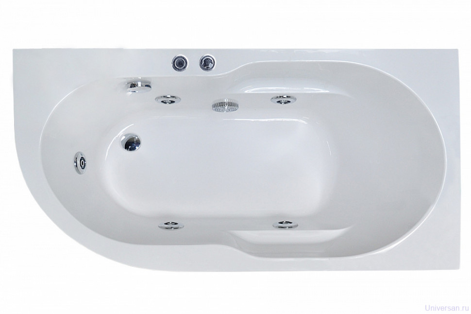 Акриловая ванна Royal Bath AZUR STANDART 140x80x60R с гидромассажем 