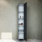 M90CSR0306GM GEM, шкаф-колонна, напольный, правый, 30 см, двери, push-to-open, графит матовый M90CSR0306GM GEM, шкаф-колонна, напольный, правый, 30 см, двери, push-to-open, графит матовый