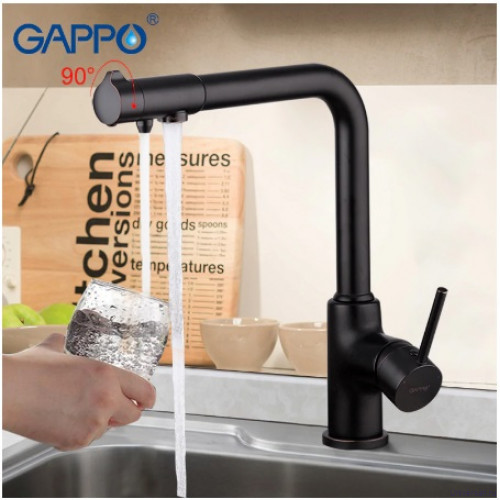 Смеситель для кухонной мойки Gappo G4390-10 черный 