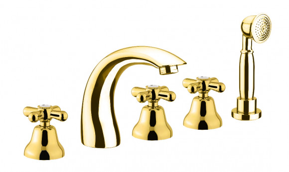 Смеситель на борт ванны Fiore MARGOT 26OO0608, золото Смеситель на борт ванны Fiore MARGOT 26OO0608, золото